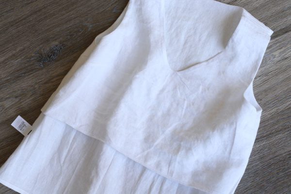 100% Linen V-Neck Summer Casual Vest For Women Summer Underwear - Image 2