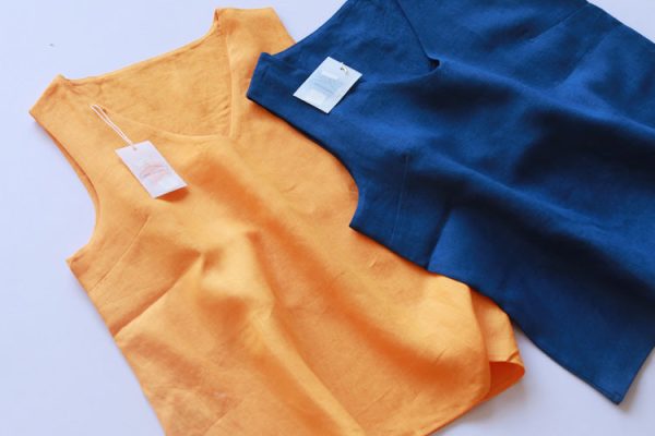 100% Linen V-Neck Summer Casual Vest For Women Summer Underwear - Image 9