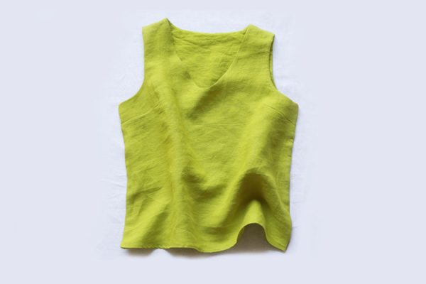 100% Linen V-Neck Summer Casual Vest For Women Summer Underwear - Image 11