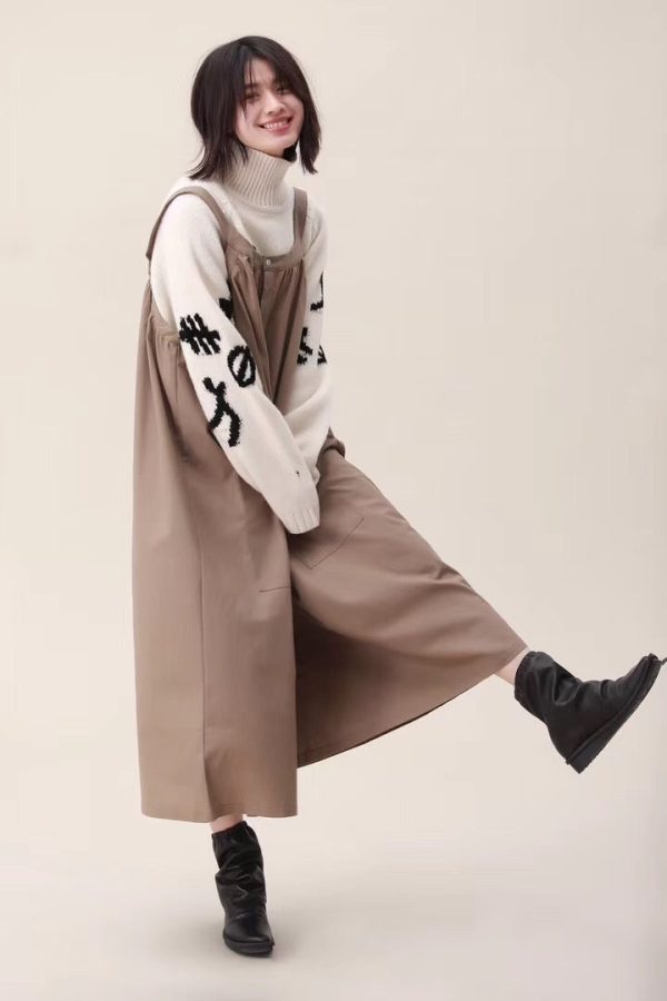 Spring Wide Leg Overalls Cotton Warm Casual Women Jumpsuits /Trousers - Image 4