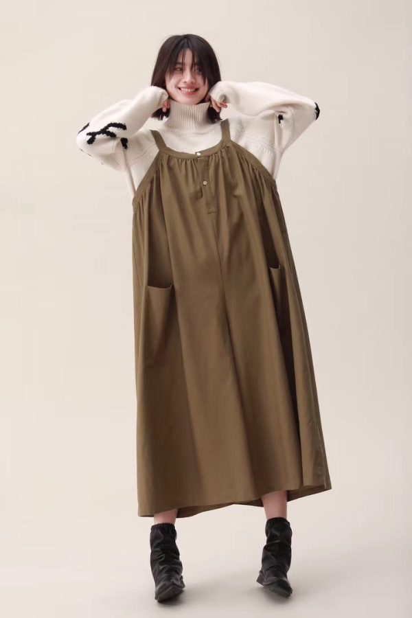 Spring Wide Leg Overalls Cotton Warm Casual Women Jumpsuits /Trousers - Image 2