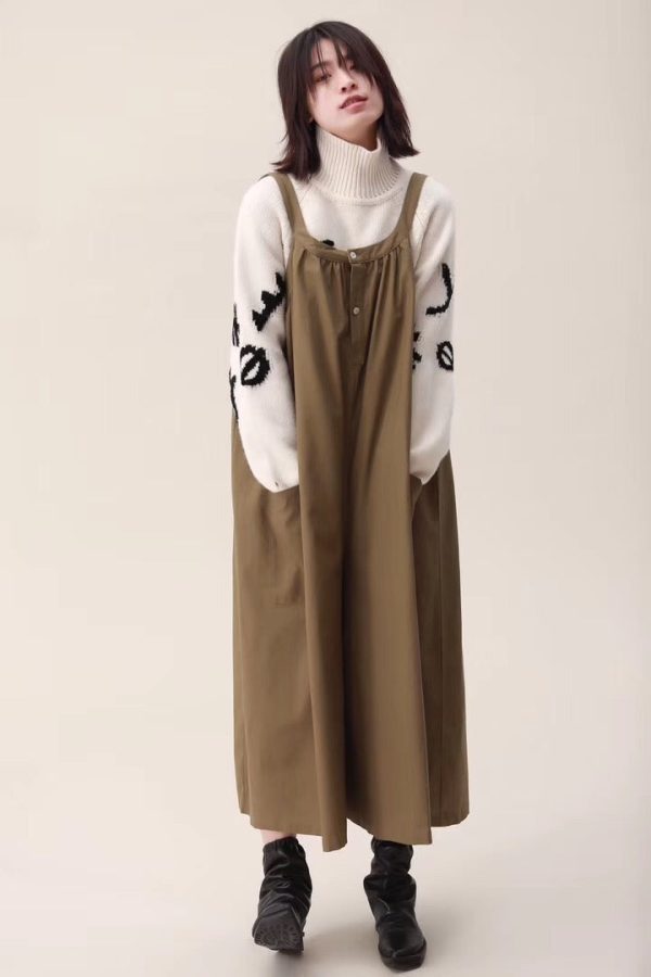 Spring Wide Leg Overalls Cotton Warm Casual Women Jumpsuits /Trousers - Image 6