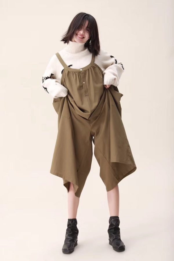 Spring Wide Leg Overalls Cotton Warm Casual Women Jumpsuits /Trousers - Image 9