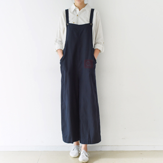 Loose Casual Linen Wide Leg Overalls For Women