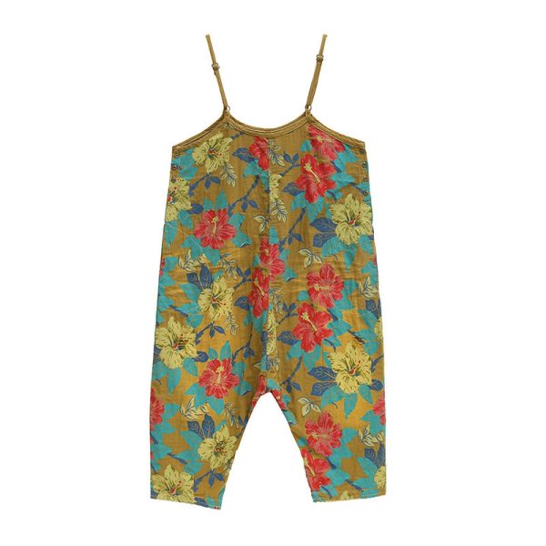 National Casual Floral Overalls Women Cotton Clothes K1862 - Image 6